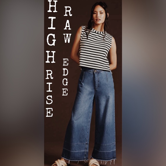 Anthropology Jeans High Rise Raw Edge - Picture 2 of 15